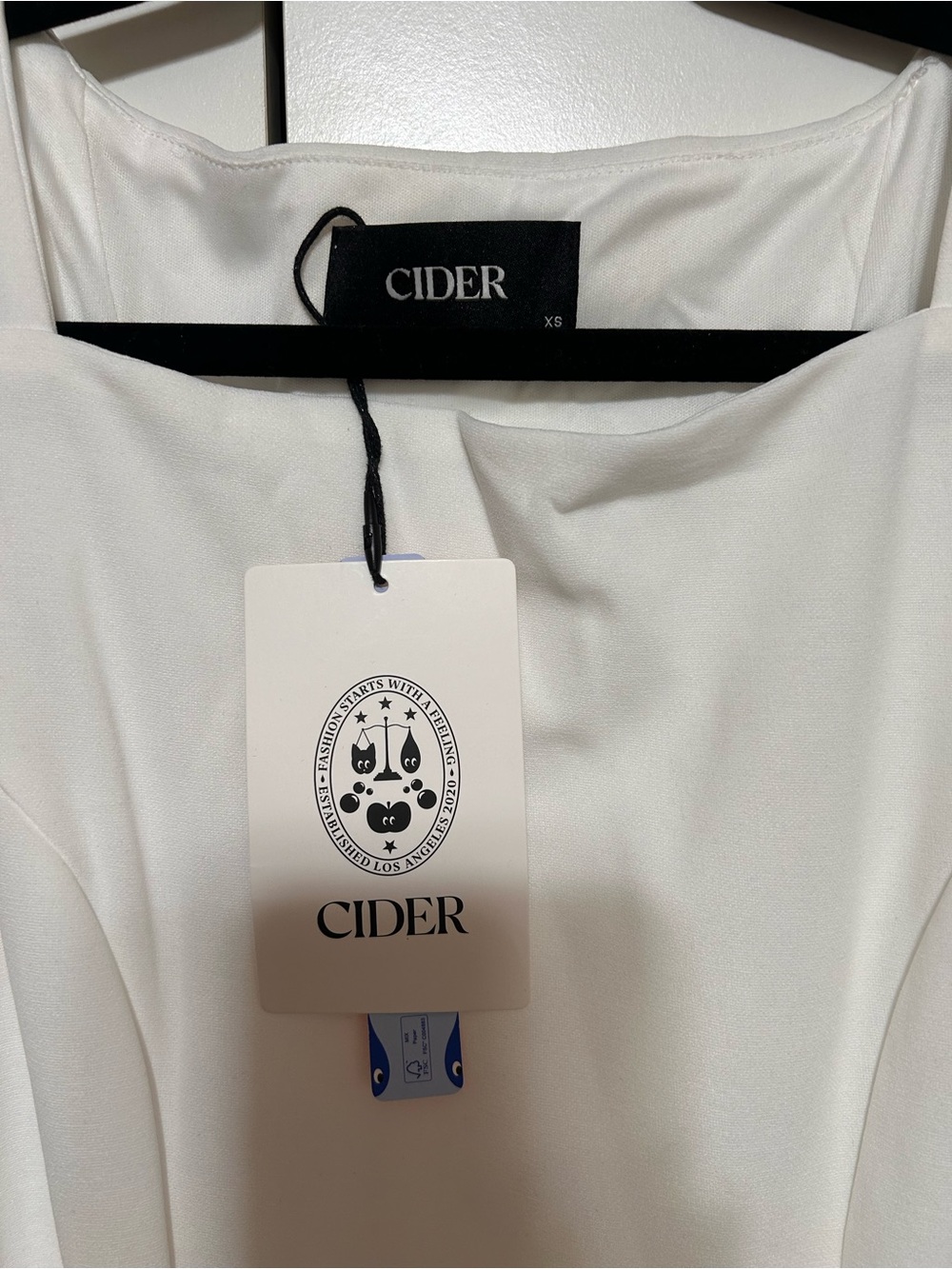 Cider white elegant midi dress - Picture 4 of 4